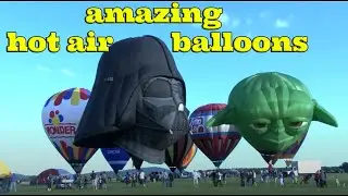 2015  NJ Balloon Festival of B-ROLL 1-800-HOT AIR-9  Star Wars Darth Vader-Yoda Hot Air Balloons.