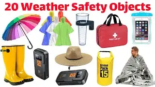 20 Weather Safety Objects Names | Learn Safety Items in English | Educational Video