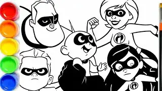 How to draw Incredibles 2 | Bob Parr, Dash, Violet Parr, Helen Parr, Violet Parr