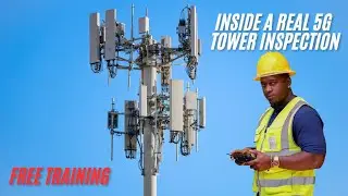 Drone Pilot POV: Self-Support Tower Inspection w/ Meta Glasses 👓 (REAL Telecom Work!)