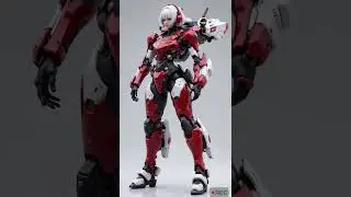 Red Mecha Girl transform #mecha #aigc