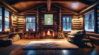 Relax with Snow | Cozy Fireplace | Beautiful Forest
