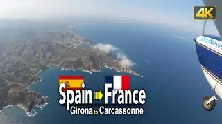 Scenic Flight along the Costa Brava & Mediterranean Coast while Flying from Spain🇪🇸 to France🇫🇷