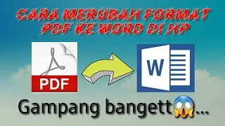 Cara merubah format PDF ke Word di HP/Android.. Sangat Gampangg
