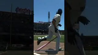 I CRUSH THE PITCH INTO THE SECOND DECK IN LEFT FIELD OF TRUIST PARK WITH SUAREZ #mlb #baseball