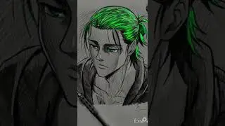 Eren yeager colored #attack #attackontitanedit #erenyeager #art #colored #anime #fyp #shorts #manga