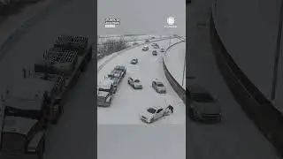Traffic at Standstill in Atlanta After Southern Snowstorm