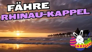 F&auml;hre Rhinau-Kappel Паромная переправа через Рейн