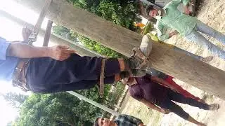 কাঠের খুটিতে ক্লাম্বিং করার নিয়ম।