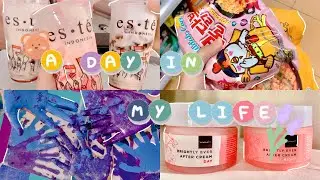a day in my life :grocery shopping,online school,review cream scarlett,etc (Indonesia)
