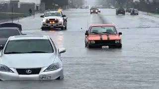 A warning has been issued for a flash flood that poses a life-threating Los Angeles, California