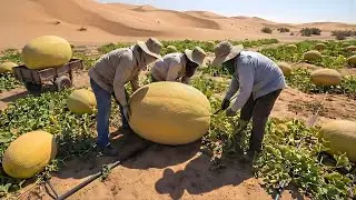 Unbelievable! How Cantaloupes Are Grown in the Desert and Processed at Industrial Scale
