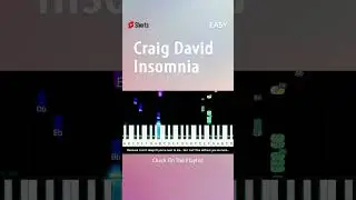 Craig David - Insomnia - EASY Piano TUTORIAL by Piano Fun Play #shorts