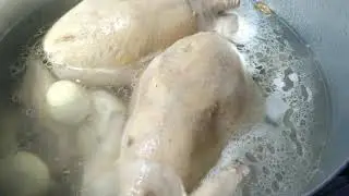 دجاج مسلوق ومحمر 👌👌