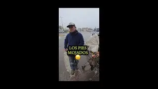Tenia sus pies mojados :(