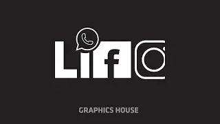Life typography social media icon design - Graphics House