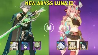 C1 Alhaitham Hyperbloom & C0 Varesa Hyper Carry - Spiral Abyss Luna 2 Floor 12 Genshin Impact