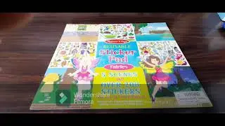 MELISSA AND DOUG REUSABLE STICKERS PAD | FAIRIES SCENES REVIEW | KIDS FUN ACTIVITES