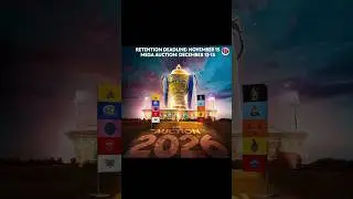 Ipl 2026 retention deadline november 15 mega auction december 13-15 #shorts