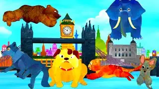 THE ANIMALS IN SKETCHY+CHROMATIC GLITCH+PRISMATIC DISSOLVE EFFECTS || HICKORY DICKORY DOCK