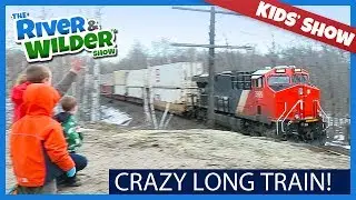 BOYS SPOT A CRAZY LONG TRAIN WITH 180 DOUBLE-STACK CARS