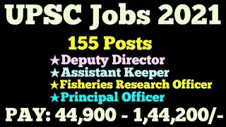 UPSC Deputy Director Recruitment 2021 | UPSC Job Vacancy 2021 | Central Govt Jobs Vacancy 2021