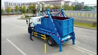Swing arm garbage truck #garbagetruck