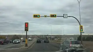 Driving through Medicine Hat, Alberta. 