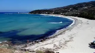 [Ikaria part 10] Messakti beach view from road Armenistis - Gialiskari