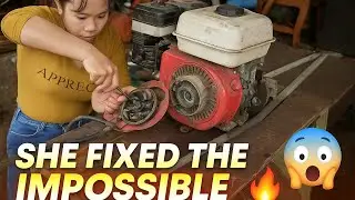 Genius Girl Fixes Broken Boat Engine | Turns Old Machine Into New Life