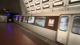 Wmata DC Metro Alstom 6000 Series Yellow Line Train Departing Pentagon.