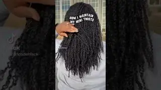 MINI TWIST MAINTENANCE: KEY TO LENGTH RETENTION SUCCESS #minitwists #type4natural #shorts #twists