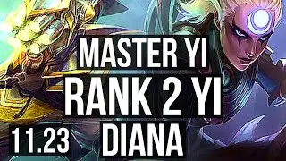 MASTER YI vs DIANA (JNG) | Rank 2 Yi, 11/3/4 | EUW Challenger | 11.23