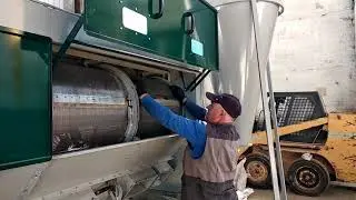 OBC-355 grain cleaner - how to quickly replace sieves