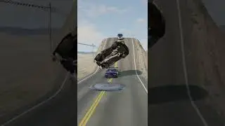 Fire Cars vs Giant Pit Bollards Crashes😓 - BeamNG.Drive