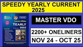 speedy current affairs in english | speedy current affairs 2025 english | speedy yearly oneliner 25