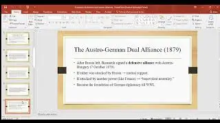Formation of Alliances and counter Alliances before WW1
