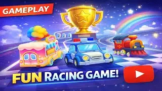 🚗 Fun Racing Game for Kids | Police Car vs Ice Cream Truck vs Train 🚂 #myfirstvideo 