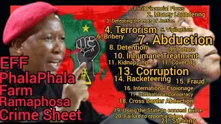 Julius Malema PhalaPhala Farm 21 Charges For Ramaphosa and Public Evidence Submission
