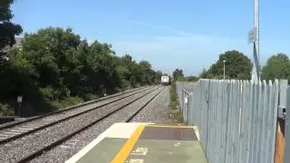 Irish Rail 201 loco 223 + enterprise set 9004 pass Donabate