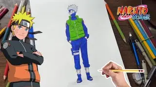 How to draw kakashi full body || #animedrawing  #naruto #itachi #madara #anime #shorts