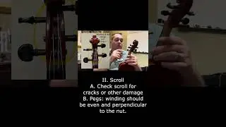 II.-B. Checking String Instruments for Playability #violin #strings #repair #scroll