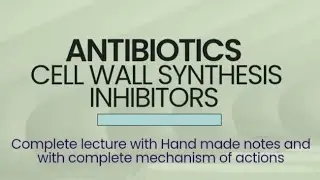 Antibiotics | Cell wall synthesis inhibitors | complete lecture