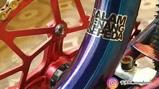 sepeda minion 20 full modif frame pelangi 😱