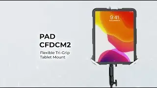 Custom Flex Security Desk Clamp Mount for 7-14 Inch Tablets with Tri-Grip Holder (PAD-CFDCM2)