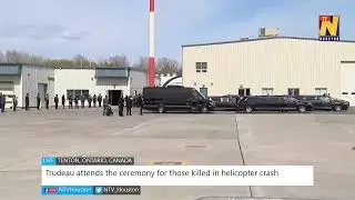 Trudeau attends the ceremony for those killed in helicopter crash