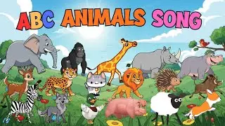 Песня про животных ABC + Алфавитные животные | Учим алфавит со звуками диких животных | Little Ki...