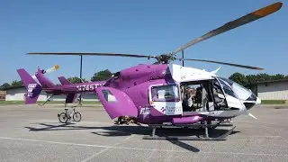 2009 Eurocopter EC145/Airbus H145 landing at school!