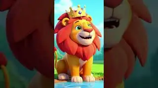 Lion King Song for Kids 🦁 | Jungle Rhyme | #shorts  #learningpoem #cartoon #kids #youtubekids