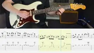 Deep Purple - Smoke On The Water Solo Guitar Tab and Real Backing Track